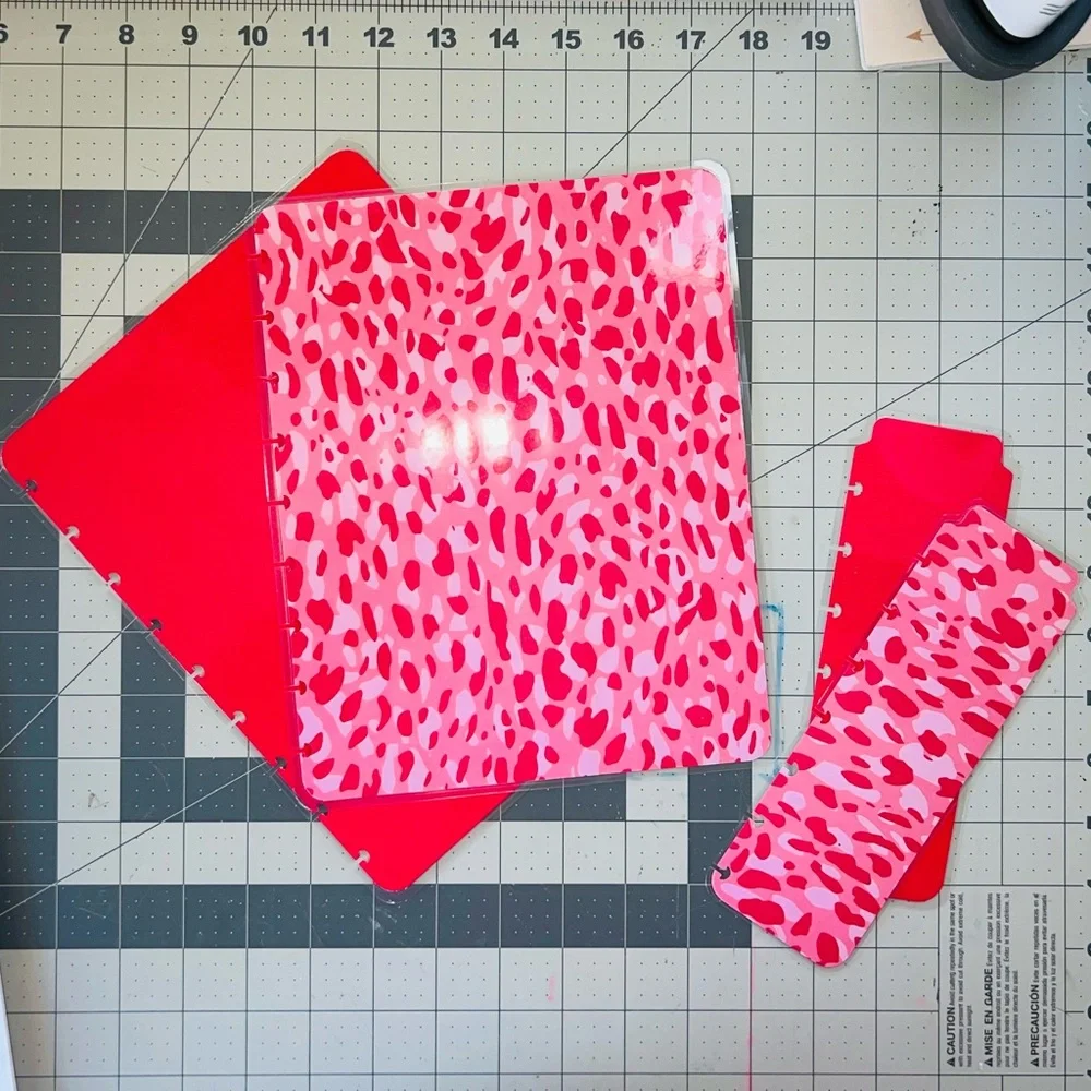 Happy planner cover set classic size pink leopard print